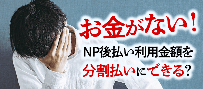 NP後払い利用金額を分割払いにできる?